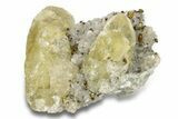 Calcite and Iridescent Chalcopyrite on Dolomite - Missouri #252132-1